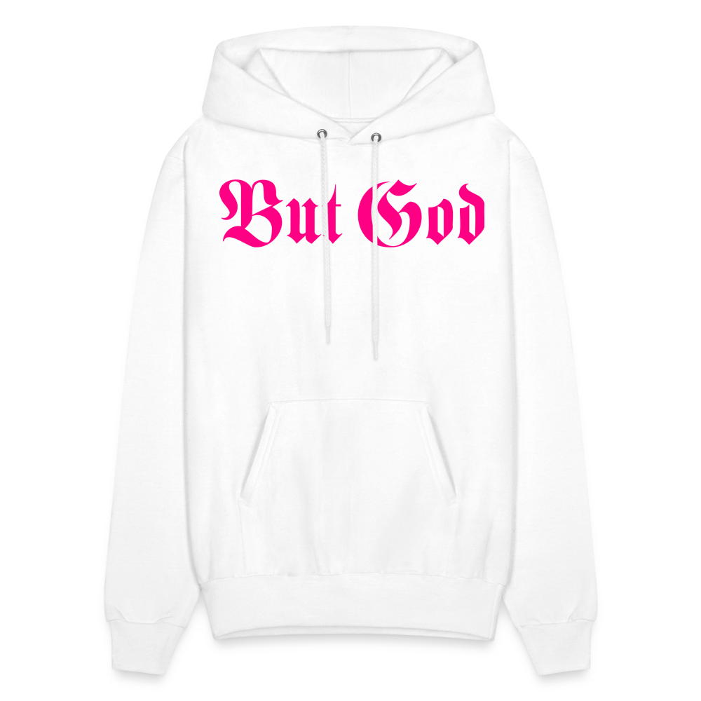 BUT GOD | Pink Highlighter - Adult Hoodie - white