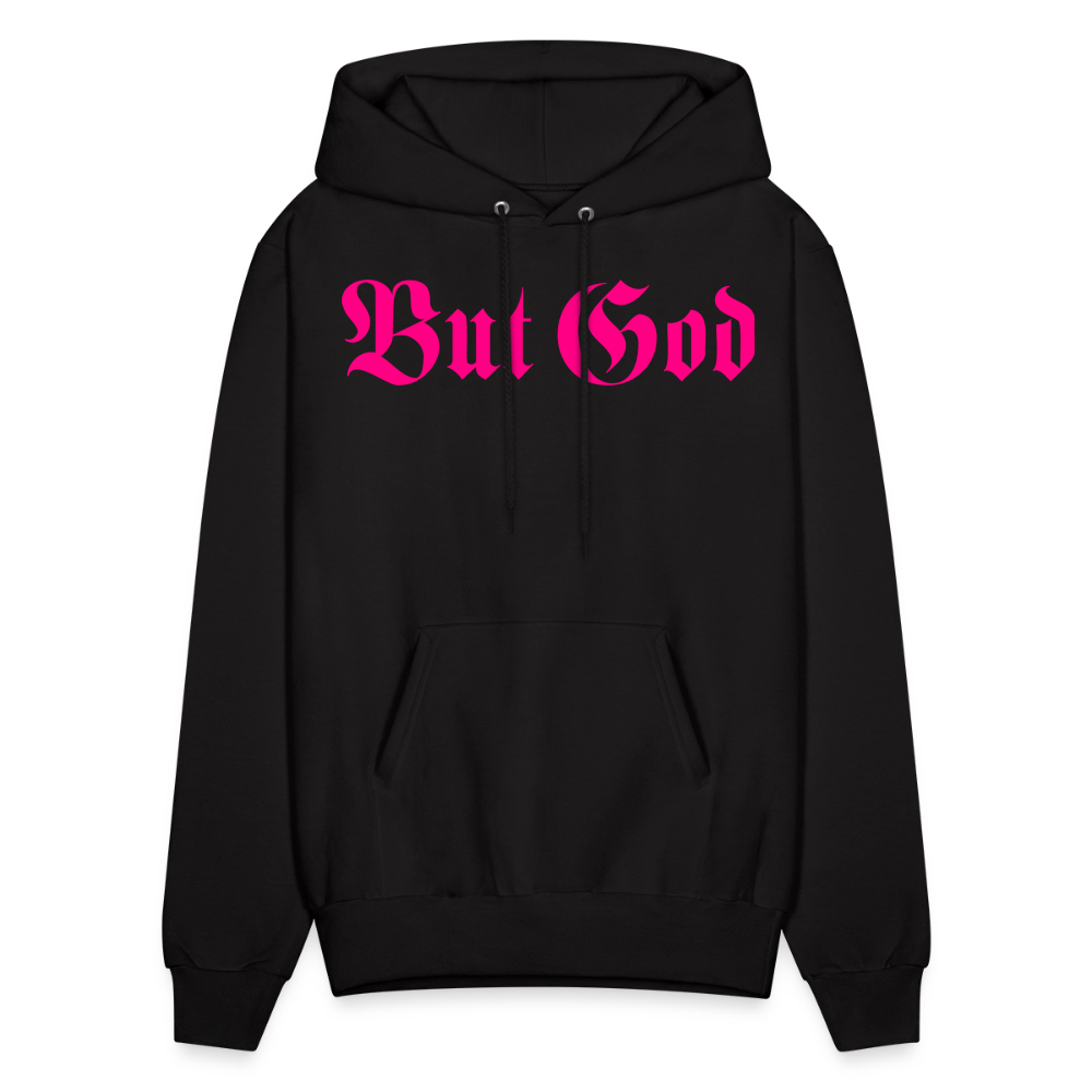 BUT GOD | Pink Highlighter - Adult Hoodie - black
