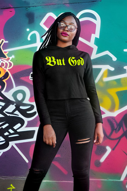 BUT GOD | Yellow Highlighter - Cropped Hoodie
