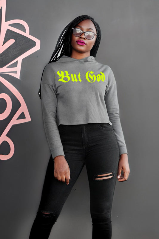 BUT GOD | Yellow Highlighter - Cropped Hoodie