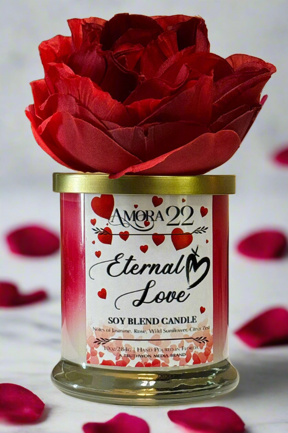 Eternal Love Tshirt Candle Bundle - Red
