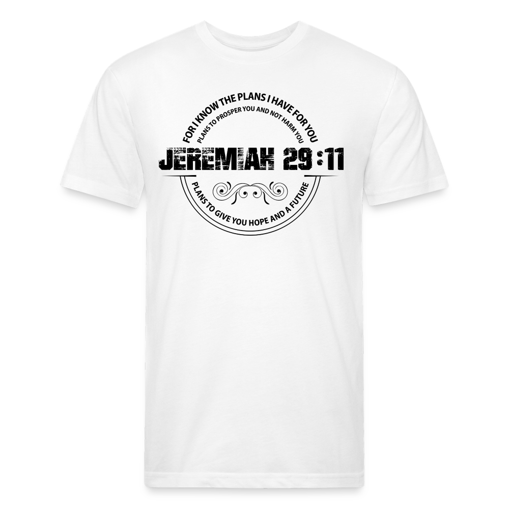 PLANS | Asphalt - Fitted Heather Tee - white