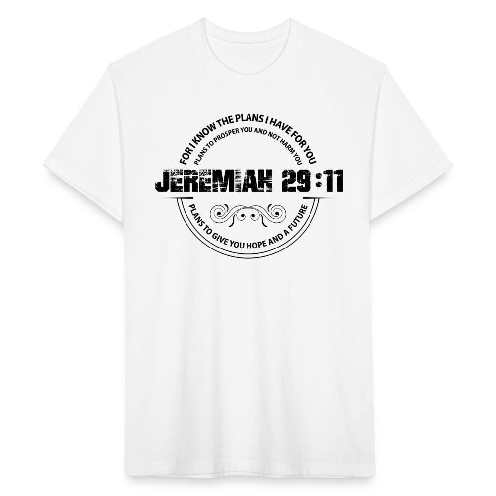 PLANS | Asphalt - Fitted Heather Tee - white