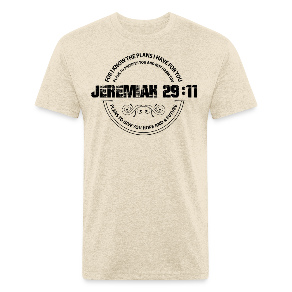 PLANS | Asphalt - Fitted Heather Tee - heather cream