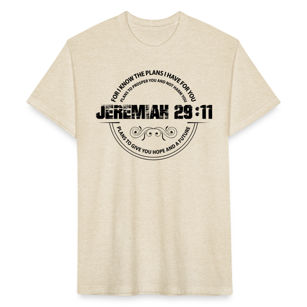 PLANS | Asphalt - Fitted Heather Tee - heather cream