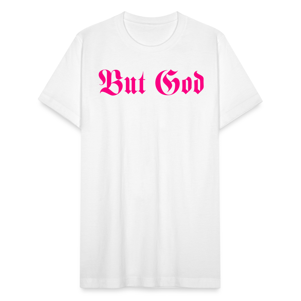 BUT GOD | Pink Highlighter - Adult T-Shirt - white