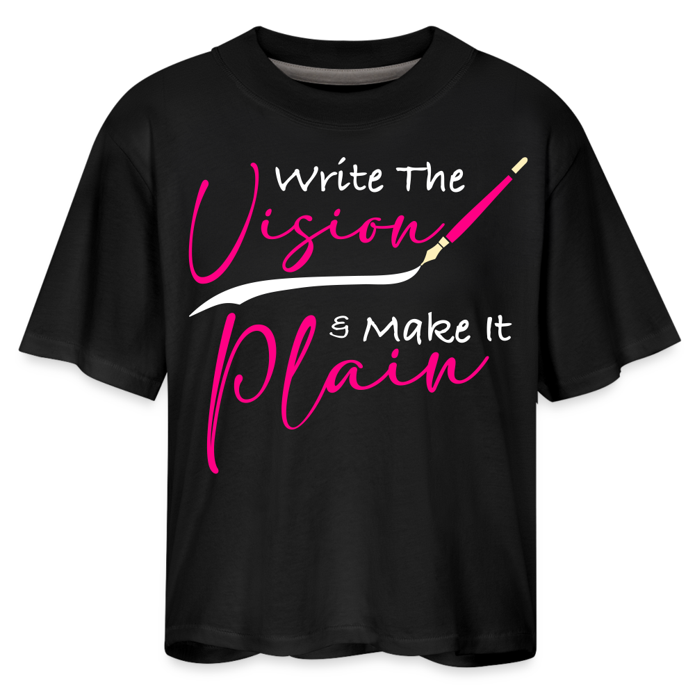 WRITE THE VISION | Pink Highlighter - Boxy Tee - black