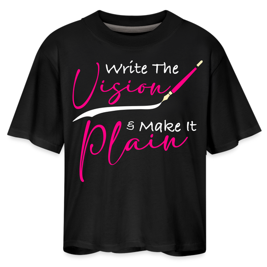 WRITE THE VISION | Pink Highlighter - Boxy Tee - black