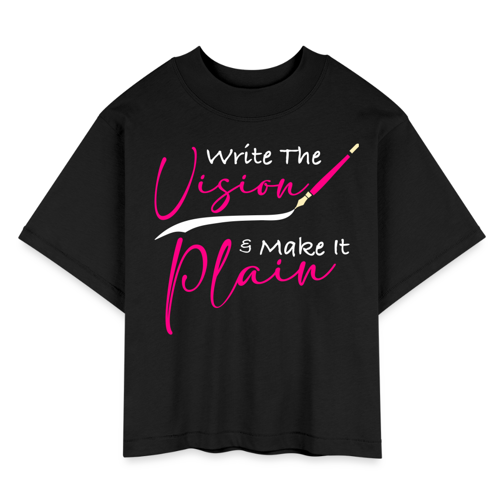 WRITE THE VISION | Pink Highlighter - Boxy Tee - black