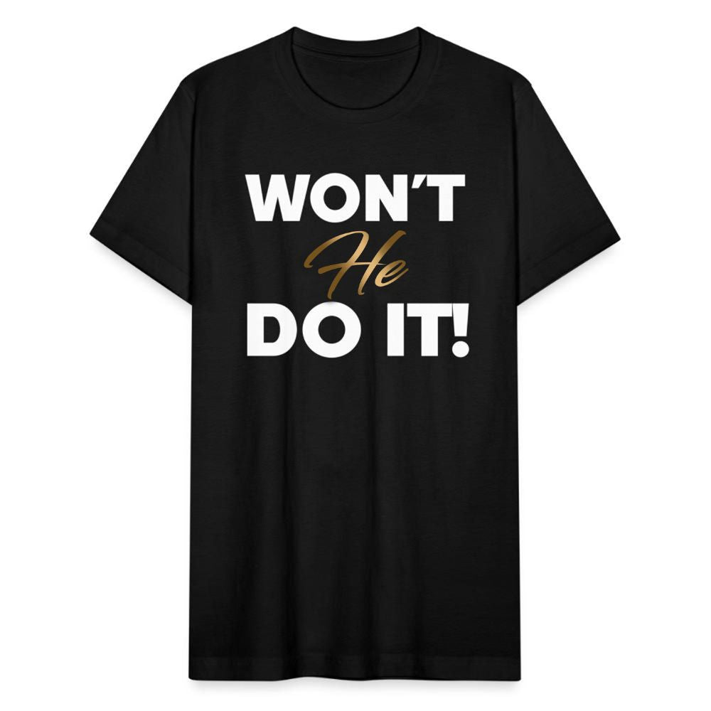 WON'T HE DO IT | Golden Ivory - Adult T-Shirt