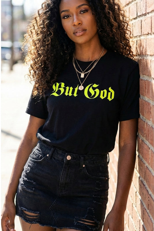 BUT GOD | Yellow Highlighter - Adult T-Shirt