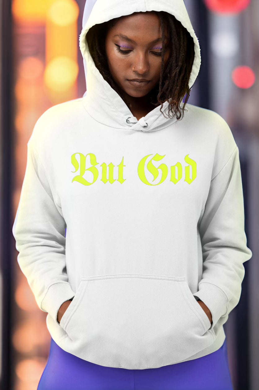 BUT GOD | Yellow Highlighter  - Adult Hoodie