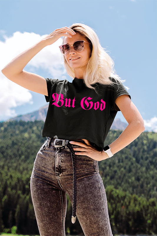 BUT GOD | Pink Highlighter - Boxy Tee