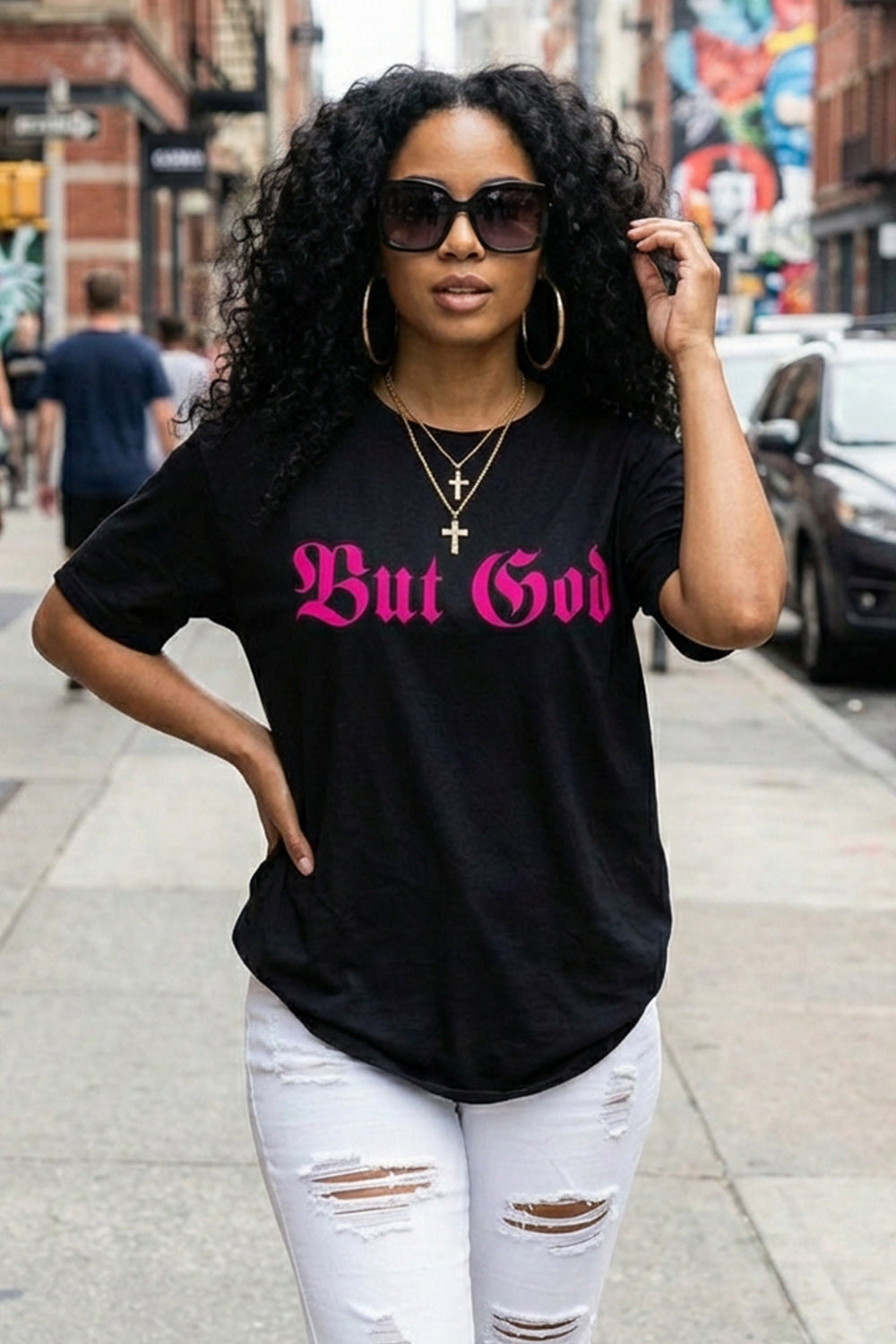 BUT GOD | Yellow Highlighter - Adult T-Shirt