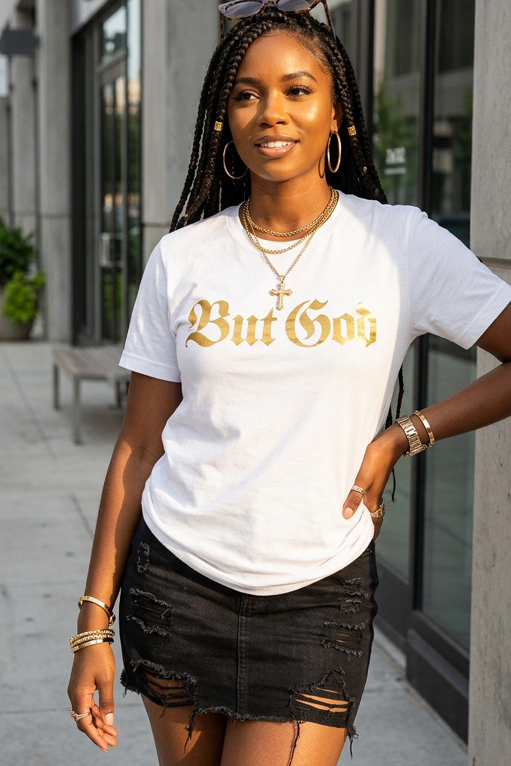 BUT GOD - GOLD  |Adult T-shirt