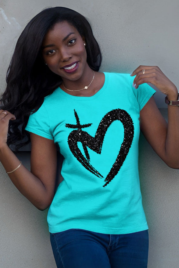 ETERNAL LOVE | Glittery Onyx - Slim Fit Tee