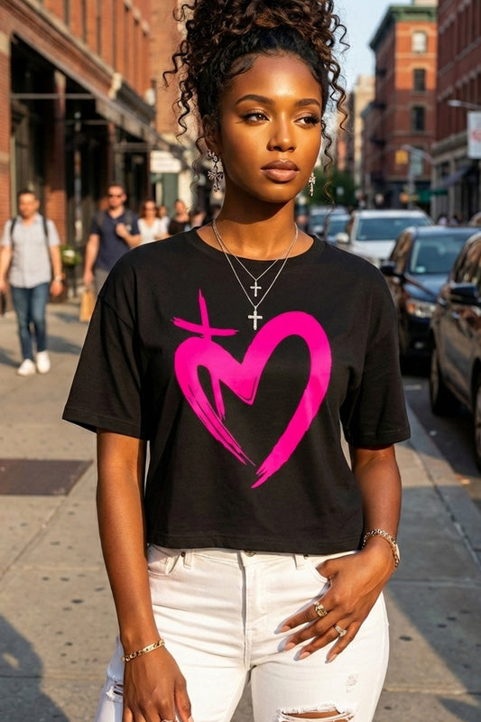ETERNAL LOVE | Neon Pink Boxy Tee