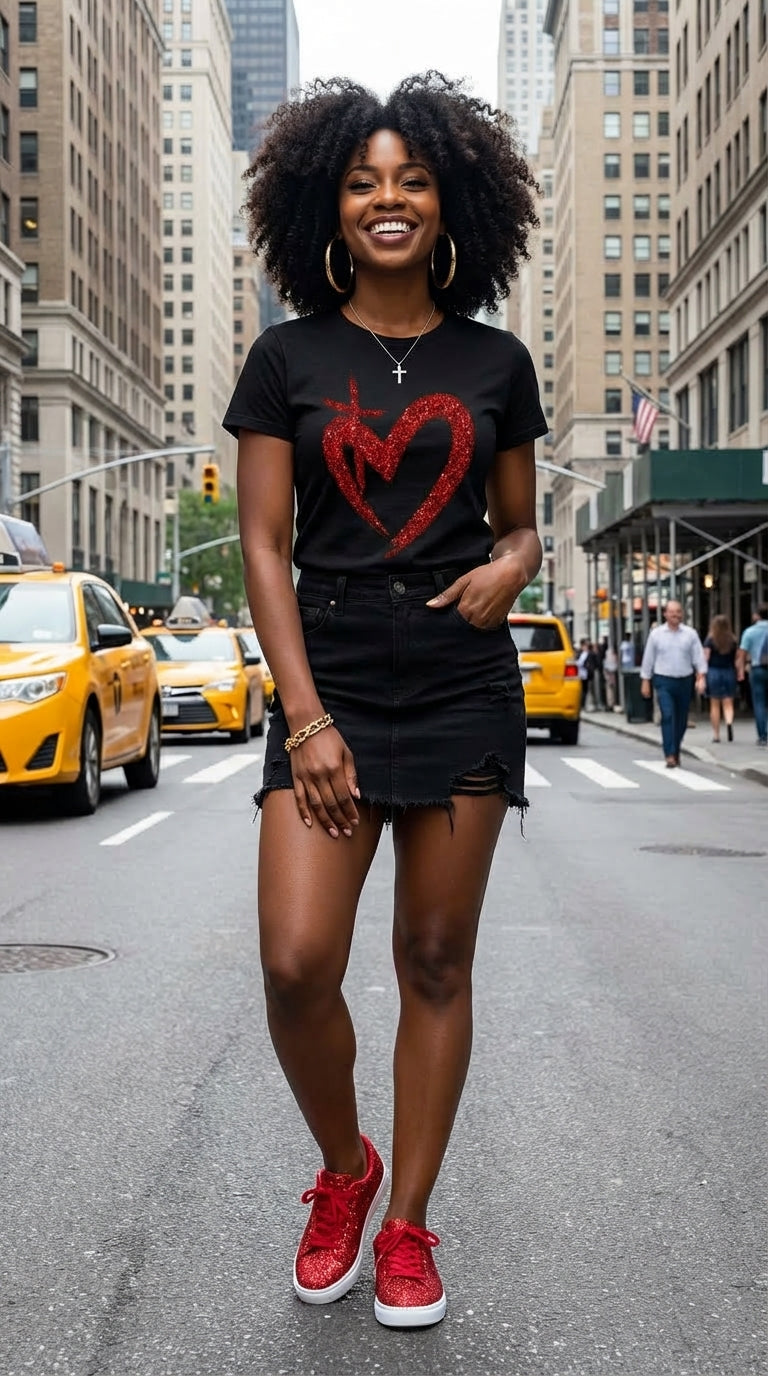 ETERNAL LOVE |  Glitter Womens Tee