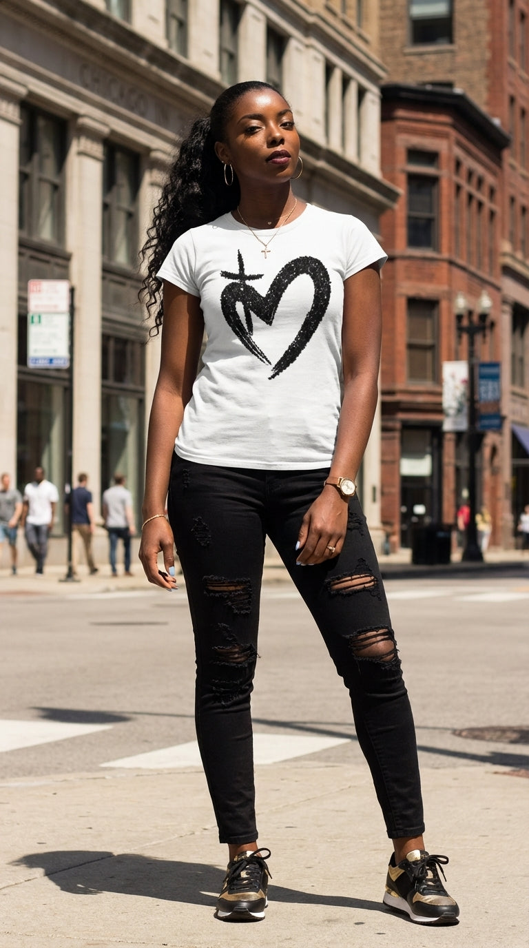 ETERNAL LOVE |  Glitter Womens Tee