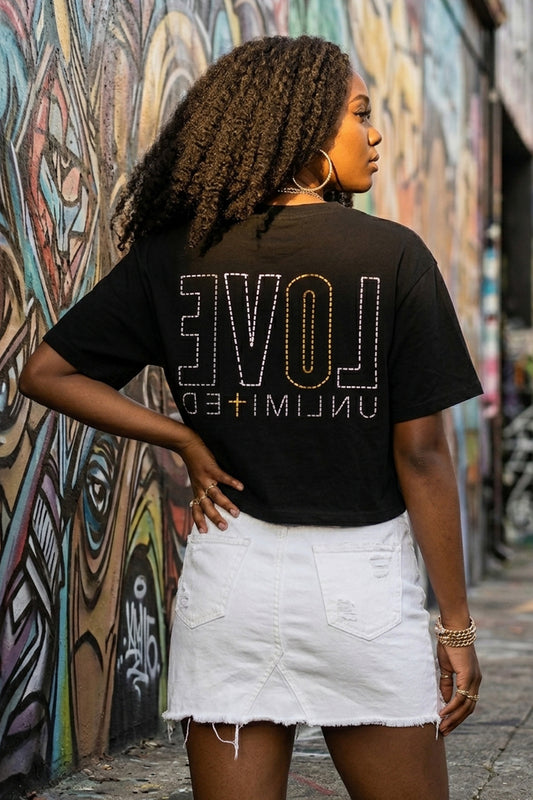 LOVE UNLIMITED | Golden Ivory - Boxy Tee