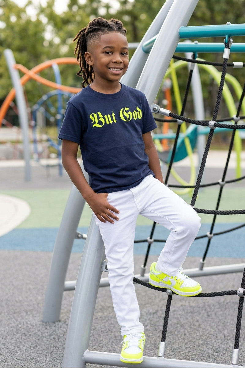 BUT GOD | Neon Yellow - Youth Tshirt