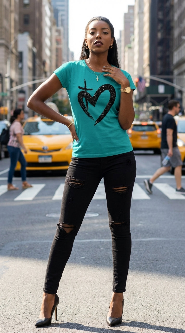 ETERNAL LOVE |  Glitter Womens Tee