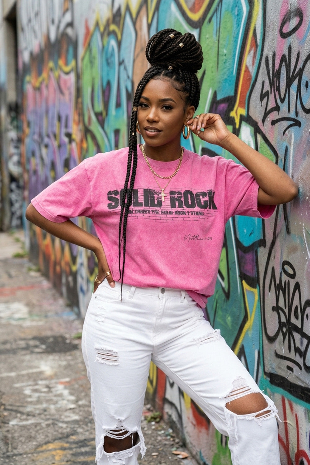 SOLID ROCK | Acid Wash Tshirt