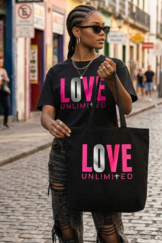 LOVE UNLIMITED | Neon Pink/Silver - Tote