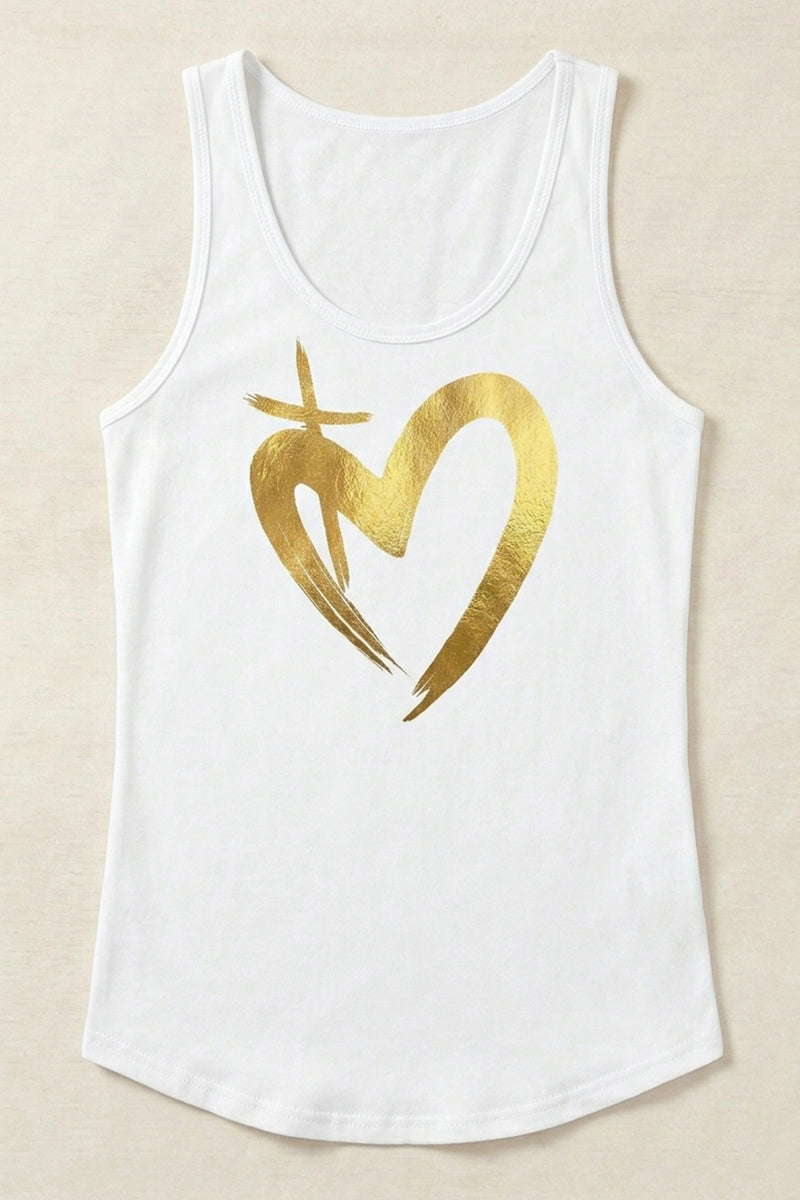 ETERNAL LOVE | Gold Glam Women's Tank Top