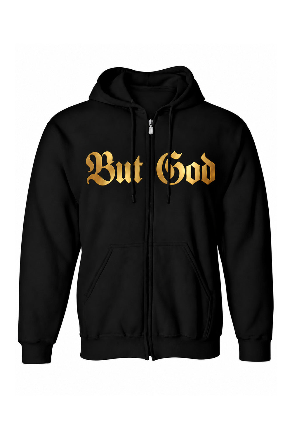 BUT GOD | Gold Adult Zip Hoodie