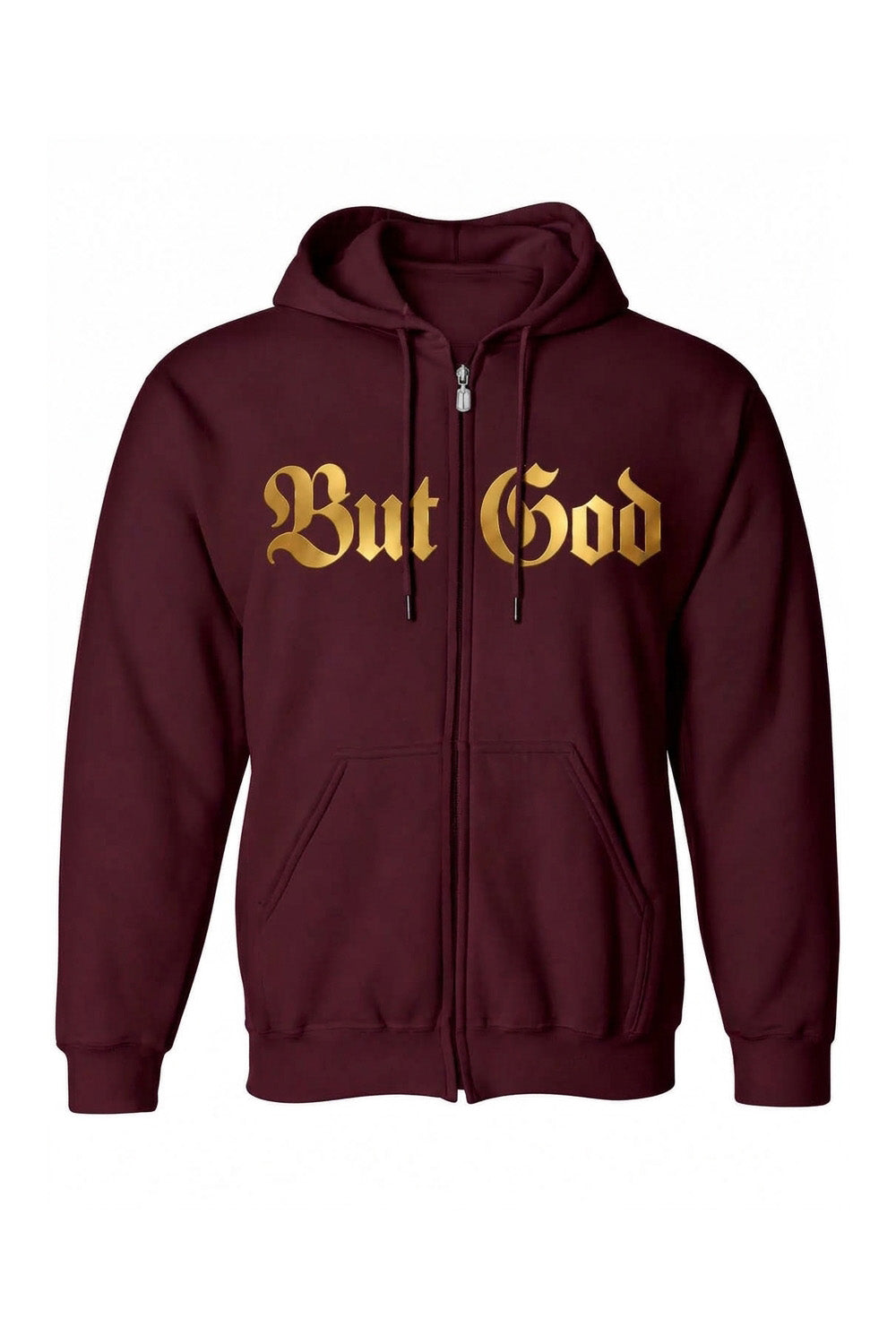 BUT GOD | Gold Adult Zip Hoodie