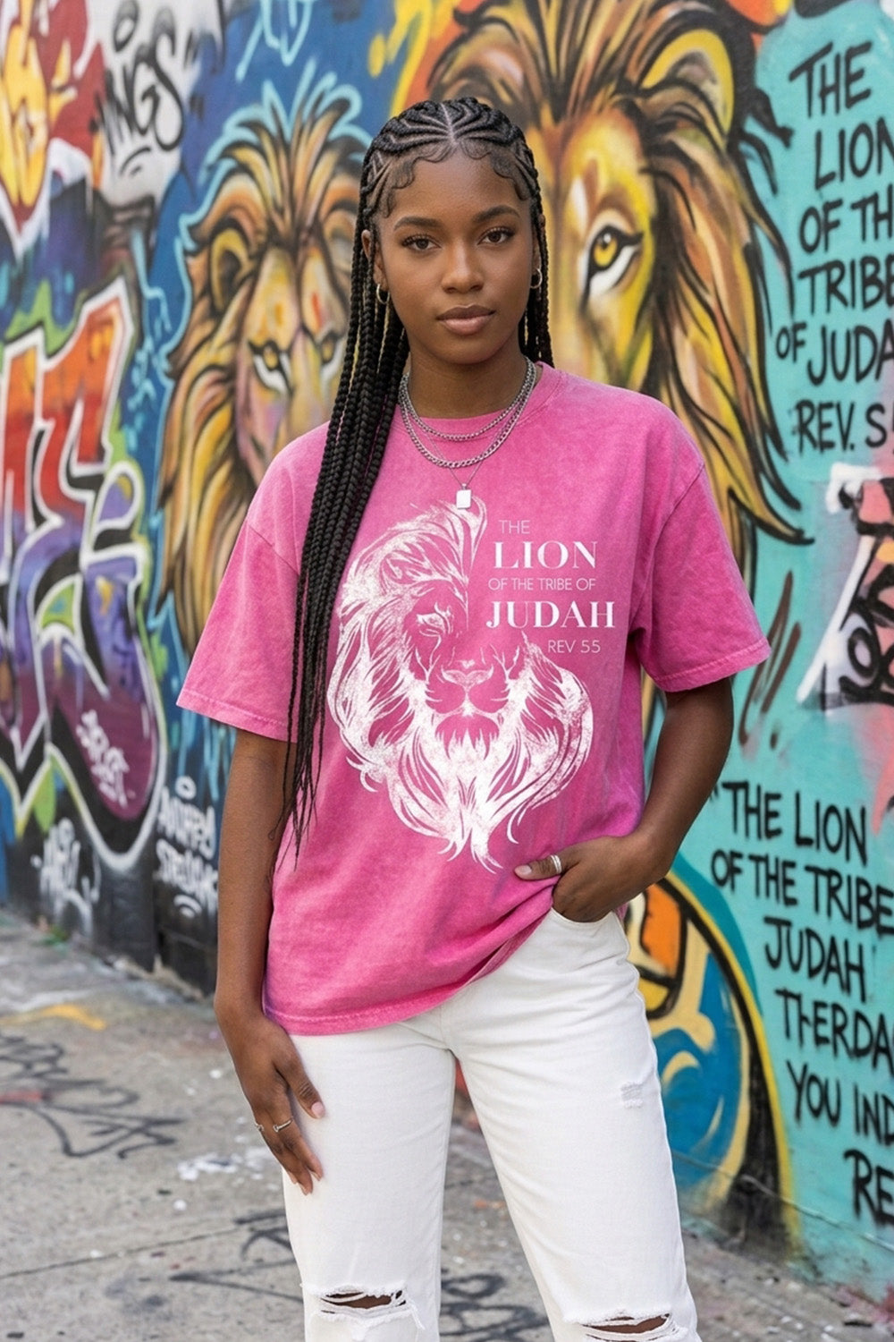 LION OF JUDAH | Oversized Acid Wash Tshirt