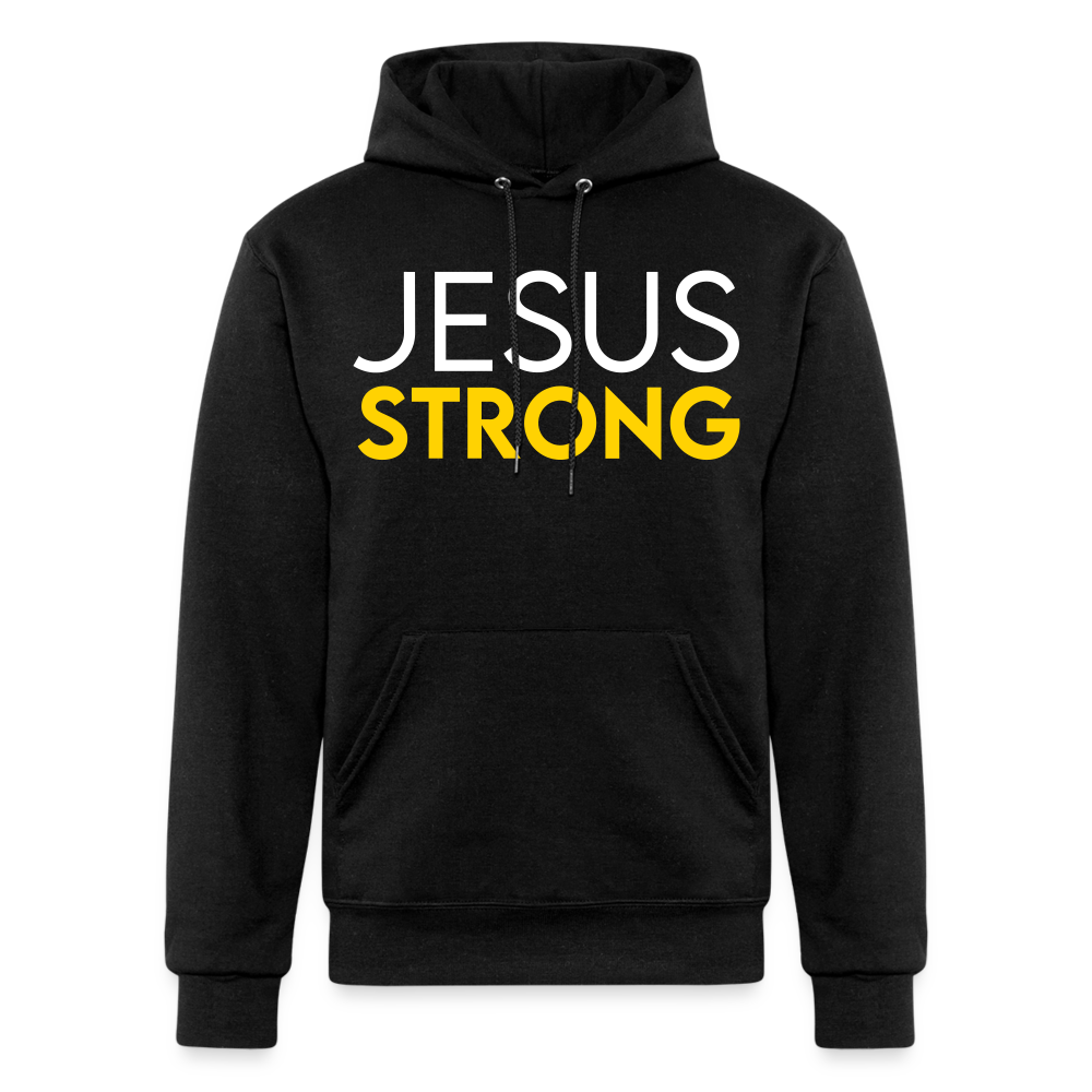 JESUS STRONG | White and Yellow - Adult Hoodie - black