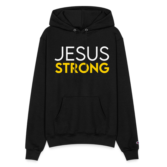 JESUS STRONG | White and Yellow - Adult Hoodie - black