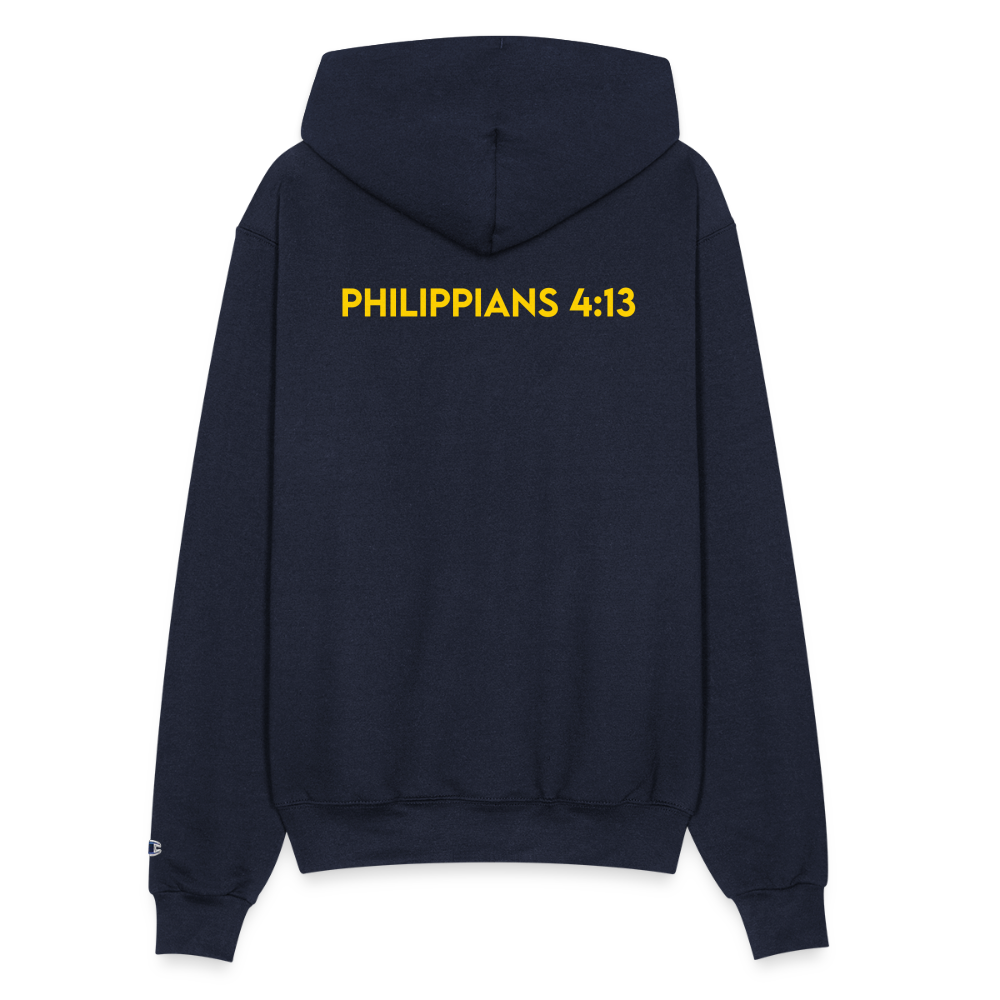 JESUS STRONG | White and Yellow - Adult Hoodie - navy