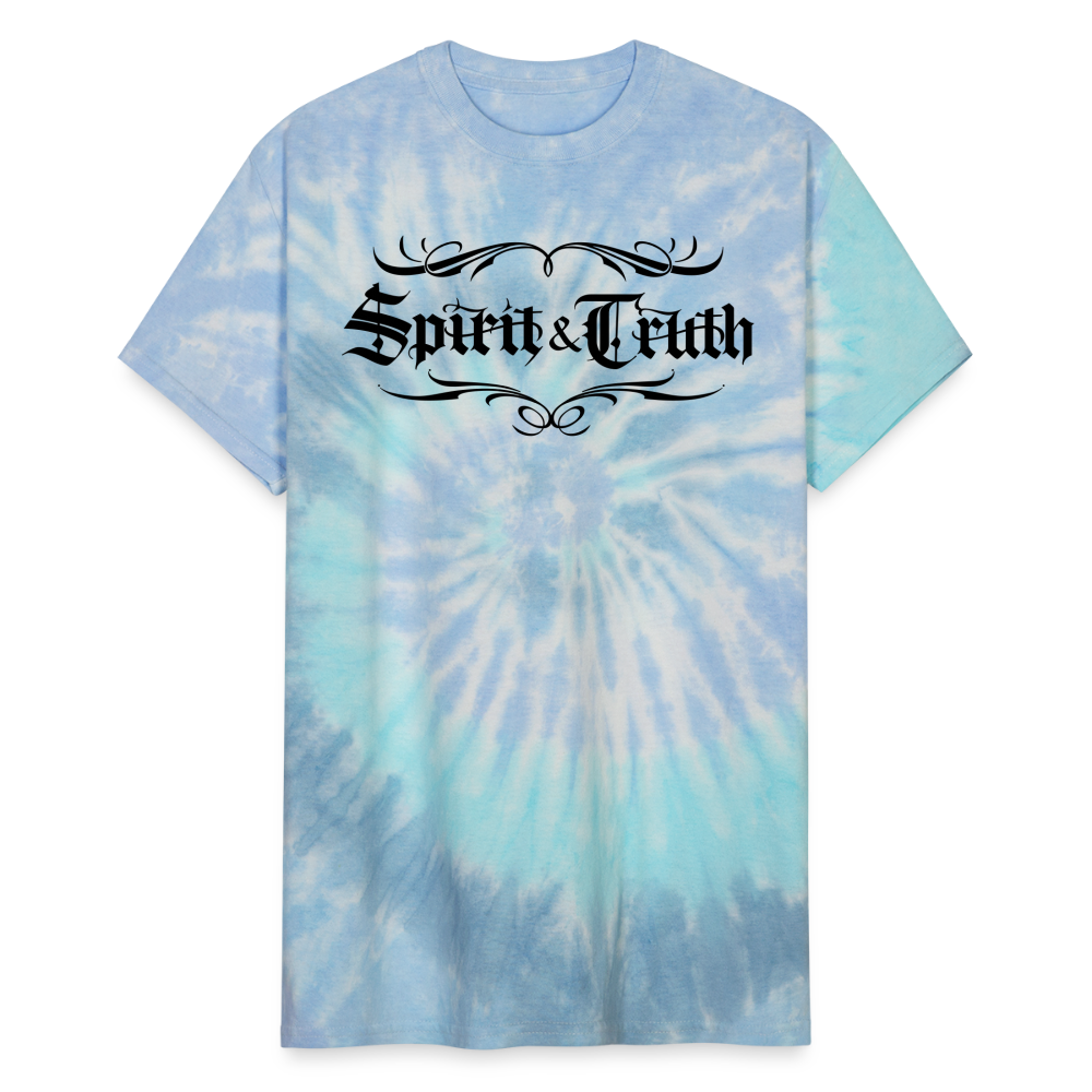 SPIRIT & TRUTH - Velvet Shadow - Tie Dye Tee - blue lagoon