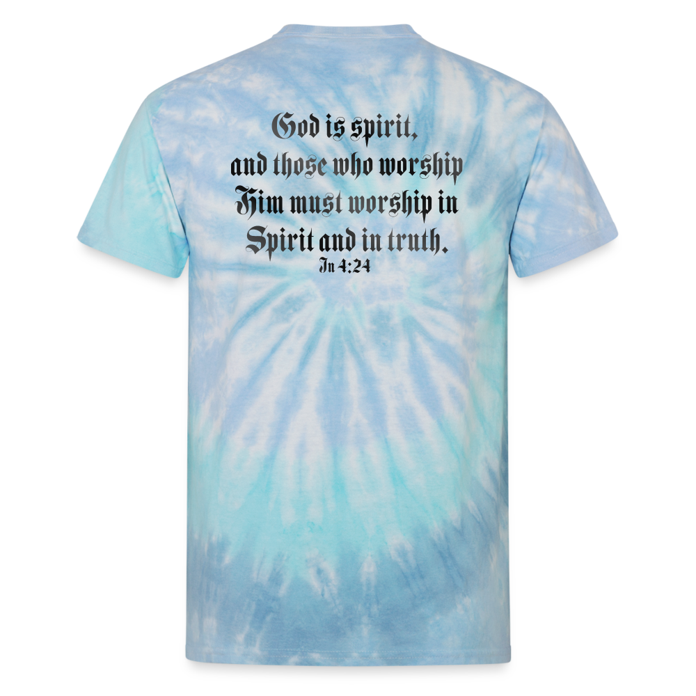 SPIRIT & TRUTH - Velvet Shadow - Tie Dye Tee - blue lagoon