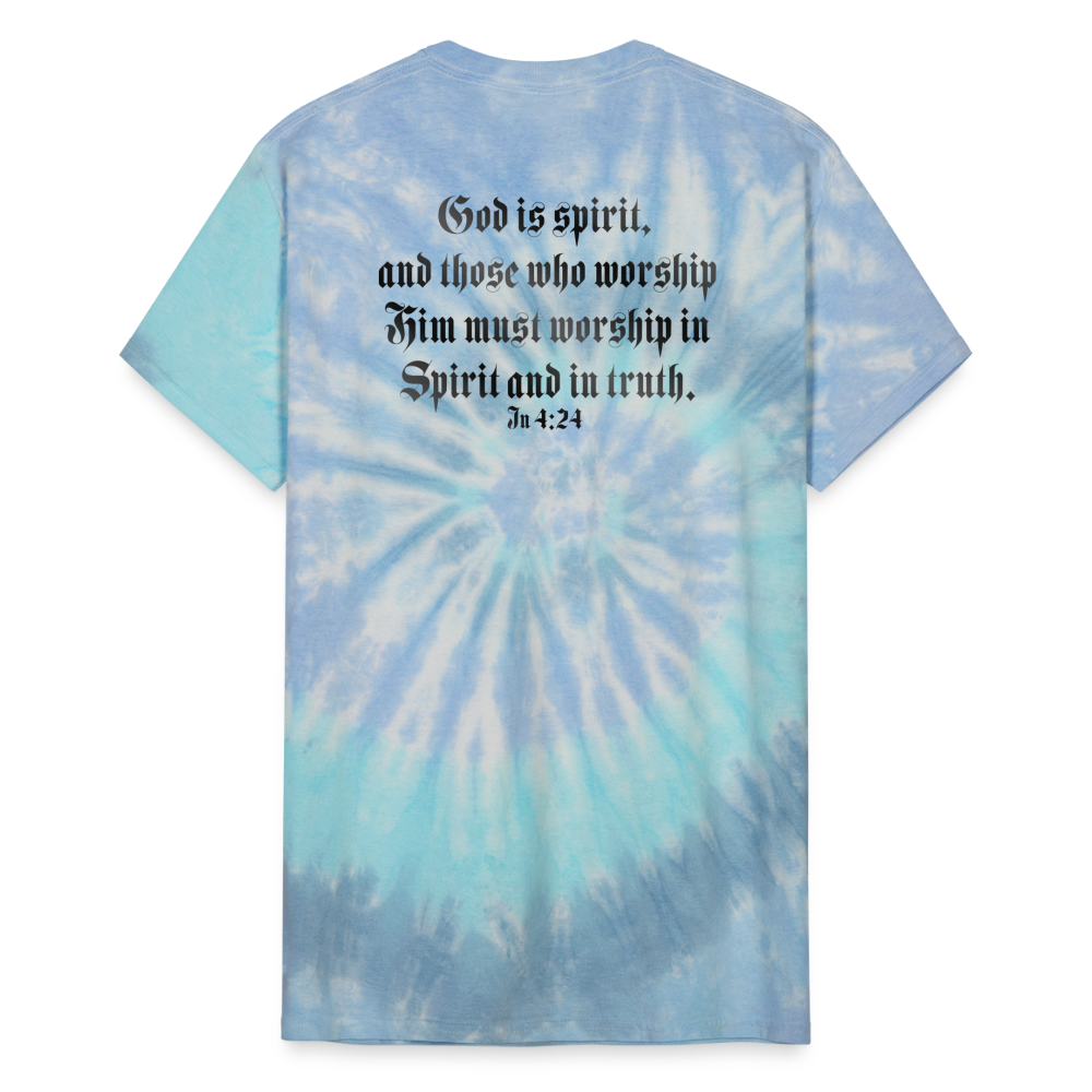 SPIRIT & TRUTH - Velvet Shadow - Tie Dye Tee - blue lagoon