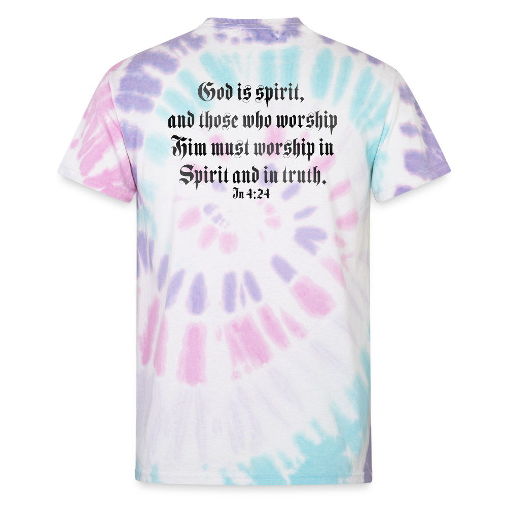 SPIRIT & TRUTH - Velvet Shadow - Tie Dye Tee - Pastel Spiral