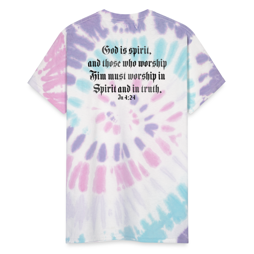 SPIRIT & TRUTH - Velvet Shadow - Tie Dye Tee - Pastel Spiral