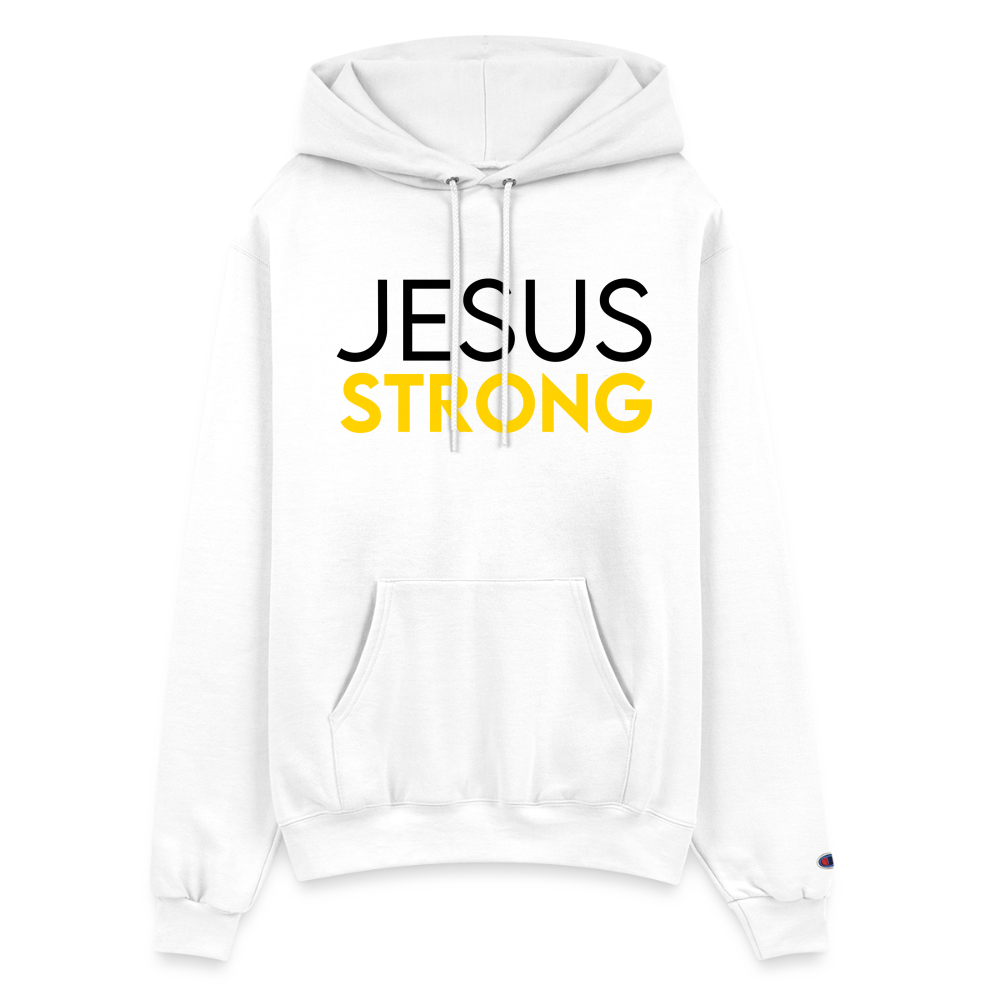 JESUS STRONG | Black and Yellow - Adult Hoodie - white