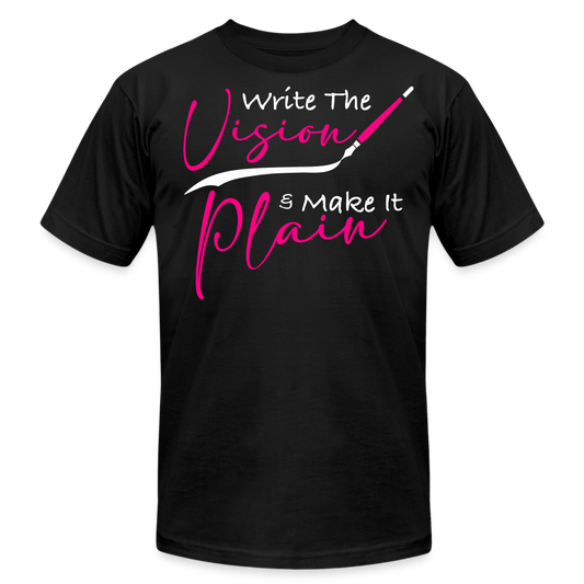 WRITE THE VISION | Pink Highlighter - Adult T-Shirt - black