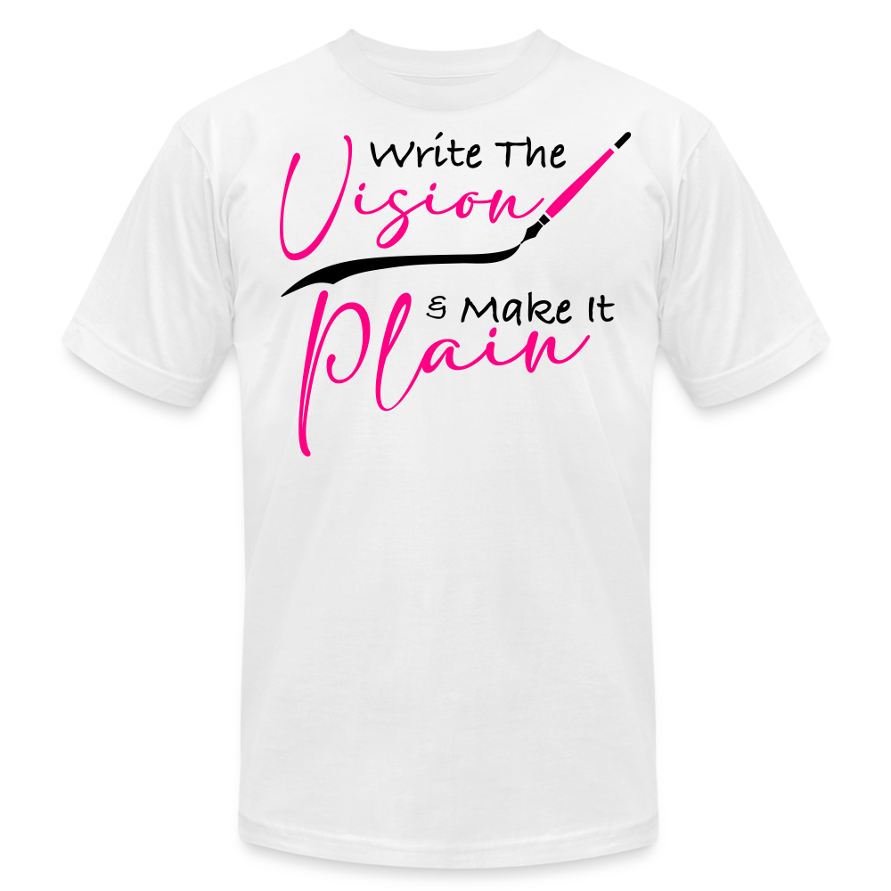 WRITE THE VISION | Pink Highlighter - Adult T-Shirt - white