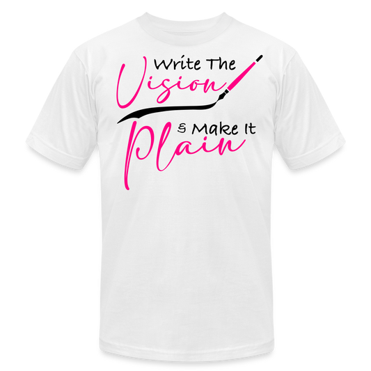 WRITE THE VISION | Pink Highlighter - Adult T-Shirt - white