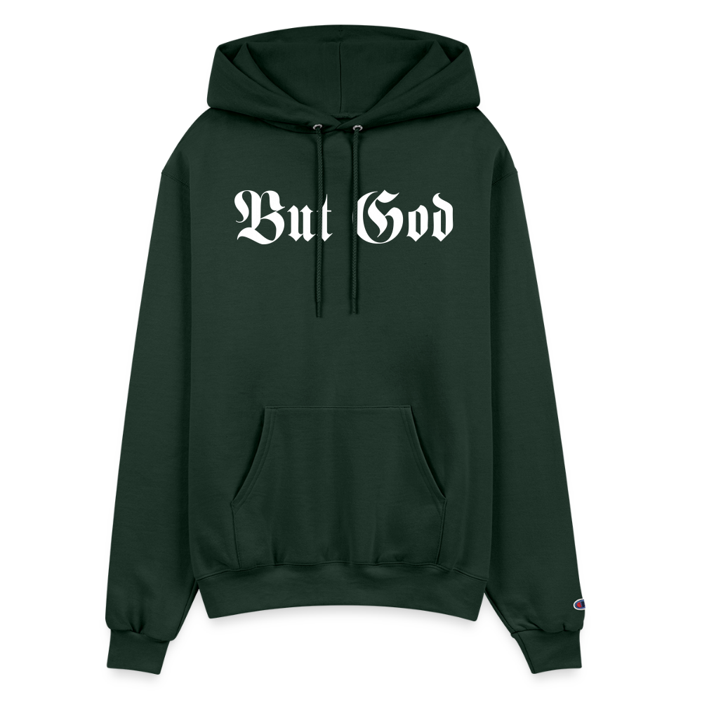 BUT GOD | White Snow - Adult Hoodie - Dark Green