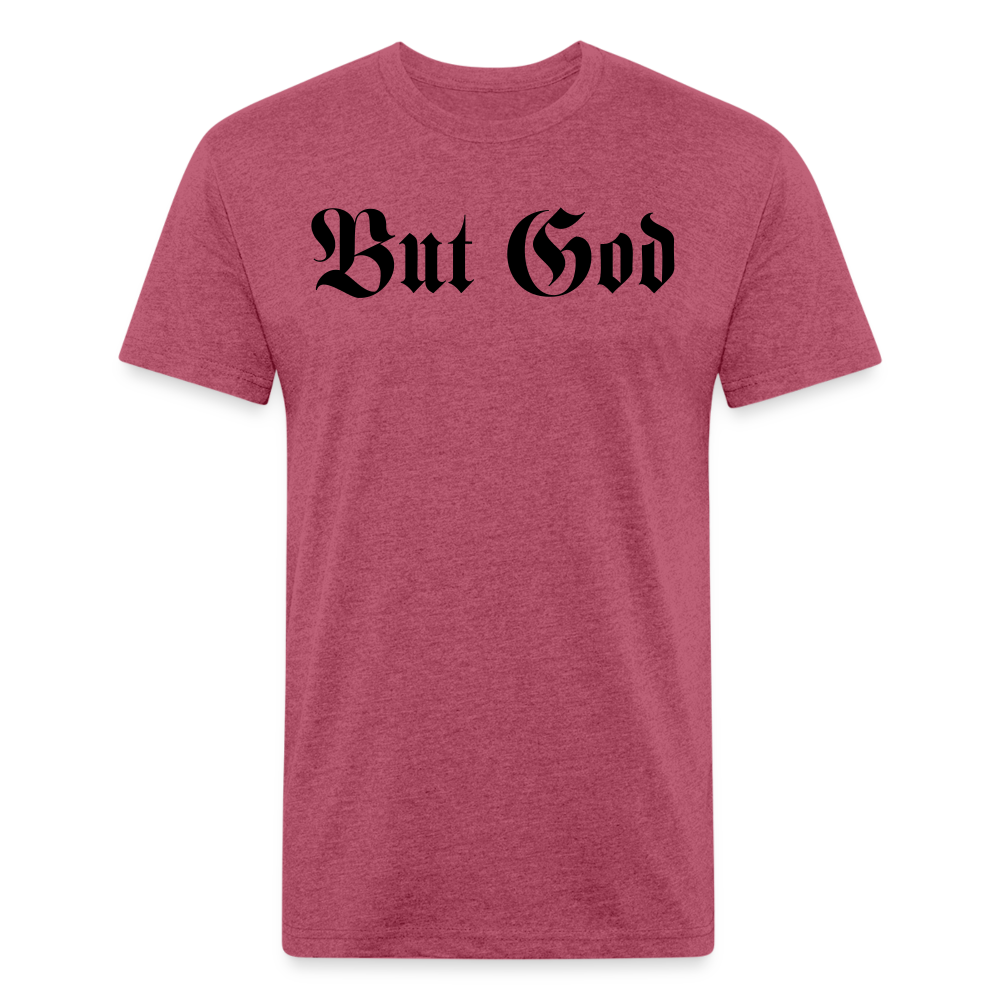 BUT GOD | Velvet Shadow - Fitted Tee - heather burgundy