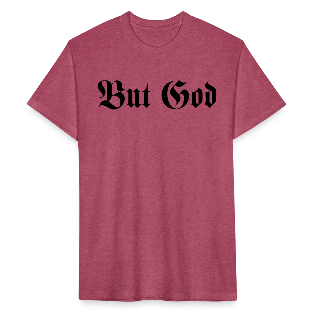 BUT GOD | Velvet Shadow - Fitted Tee - heather burgundy