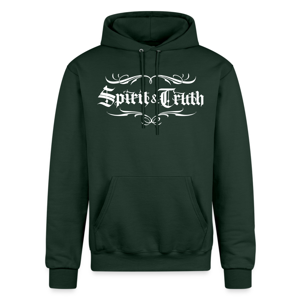 SPIRIT & TRUTH - White as Snow - Adult Hoodie - Dark Green