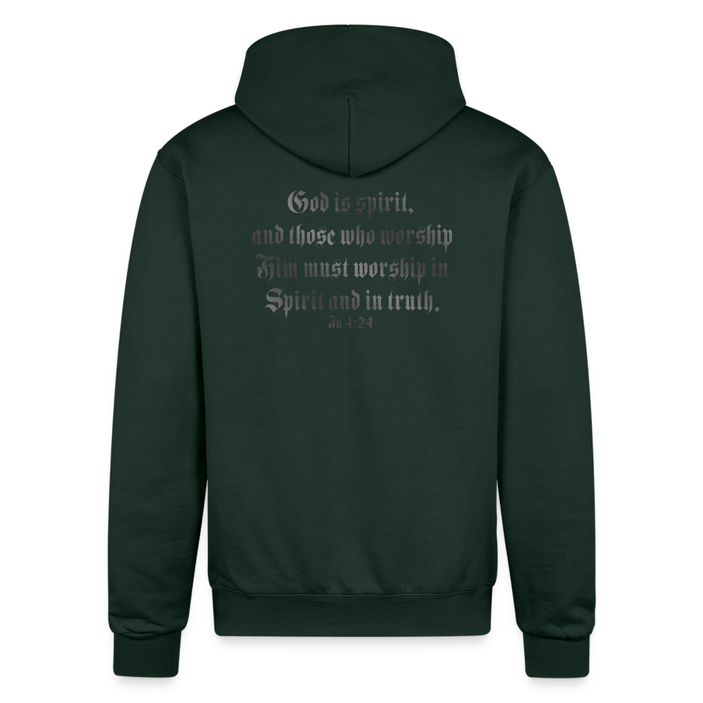 SPIRIT & TRUTH - White as Snow - Adult Hoodie - Dark Green