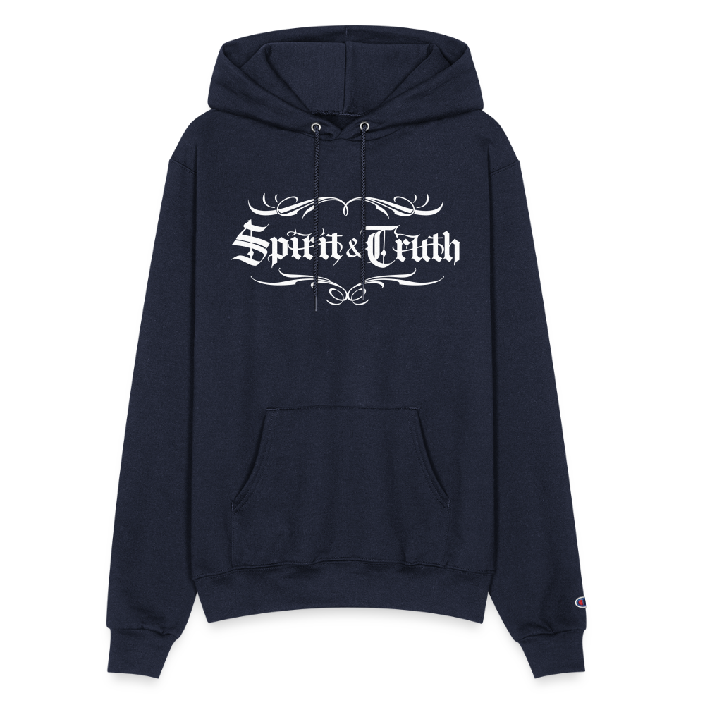 SPIRIT & TRUTH - White as Snow - Adult Hoodie - navy